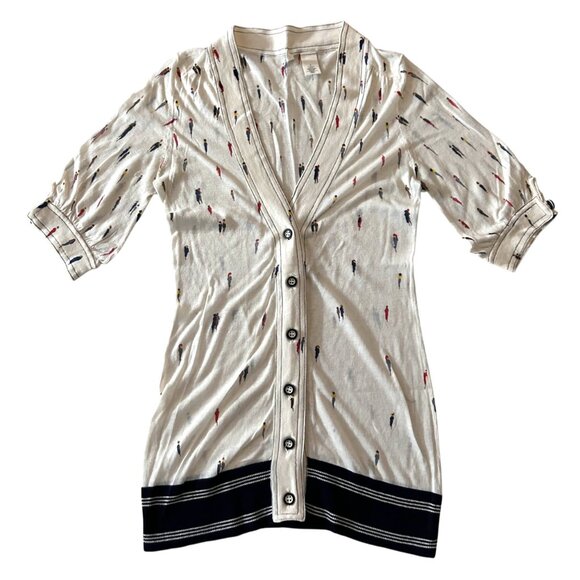 Cream People Print Cardigan ASO Alex Russo - Picture 3 of 8